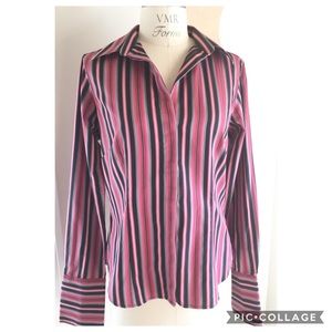 THOMAS PINK Cotton Sateen Striped Blouse